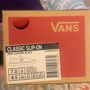 Classic slip-on Vans (perf leather)